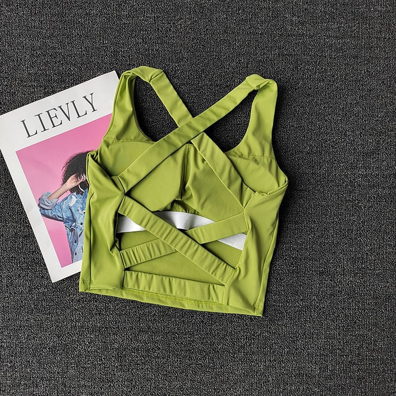 Cross-Strap Activewear Sports Bra