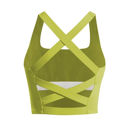 Cross-Strap Activewear Sports Bra